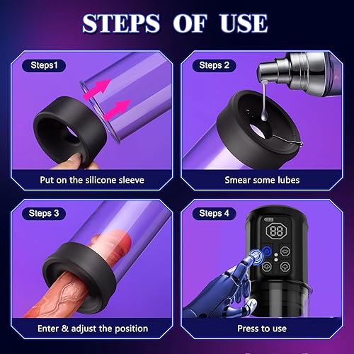 Miniatura 7 de Penisen Extendors PumpEnhancement Growth Vacuum Pumps, Electric Increase Size Training Device PLR154