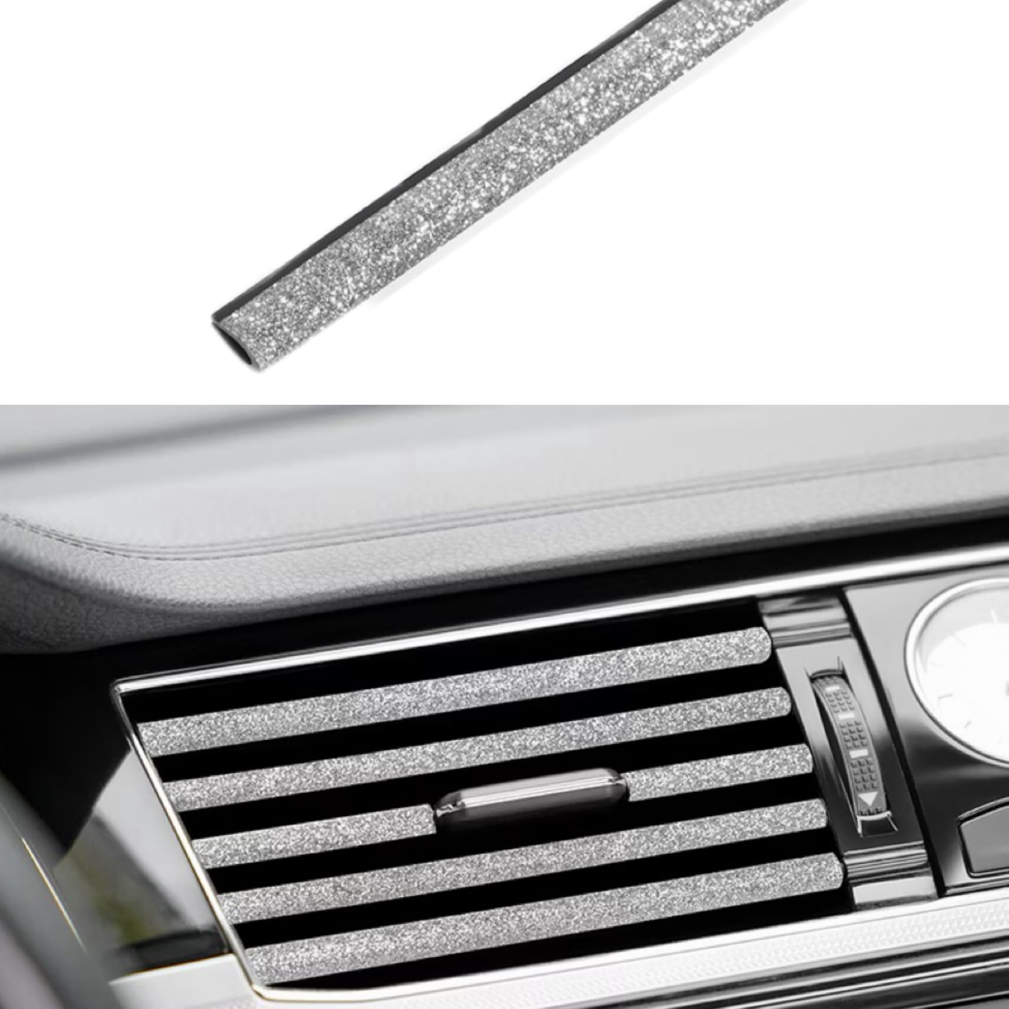 QIZUN 20 PCS Car DIY Air Conditioner Vent Outlet Trim for All Straight for Audi A5 S5 B10 FU Limousine et Avant 2024