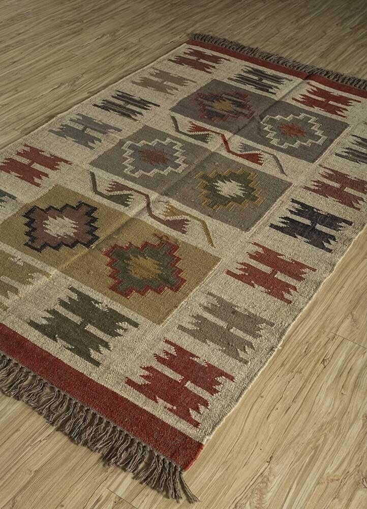 Tapis bohème en laine et fibre naturelle, confort rustique maison