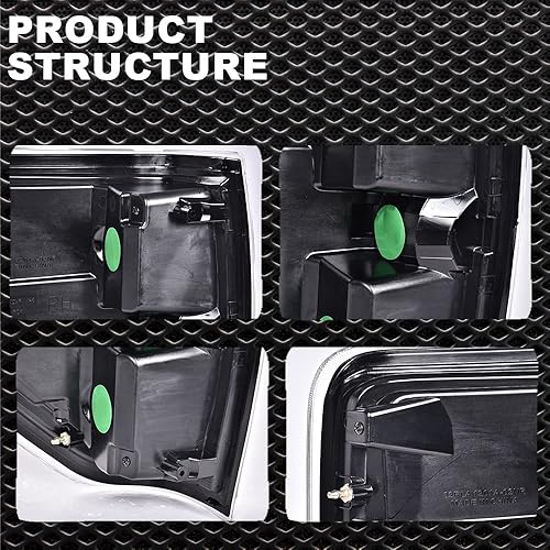 Miniatura 7 de CROSSDESIGN Luces traseras, montaje de lámparas de freno traseras sin bombillas, color negro, lado izquierdo y derecho, compatible con Ford F150