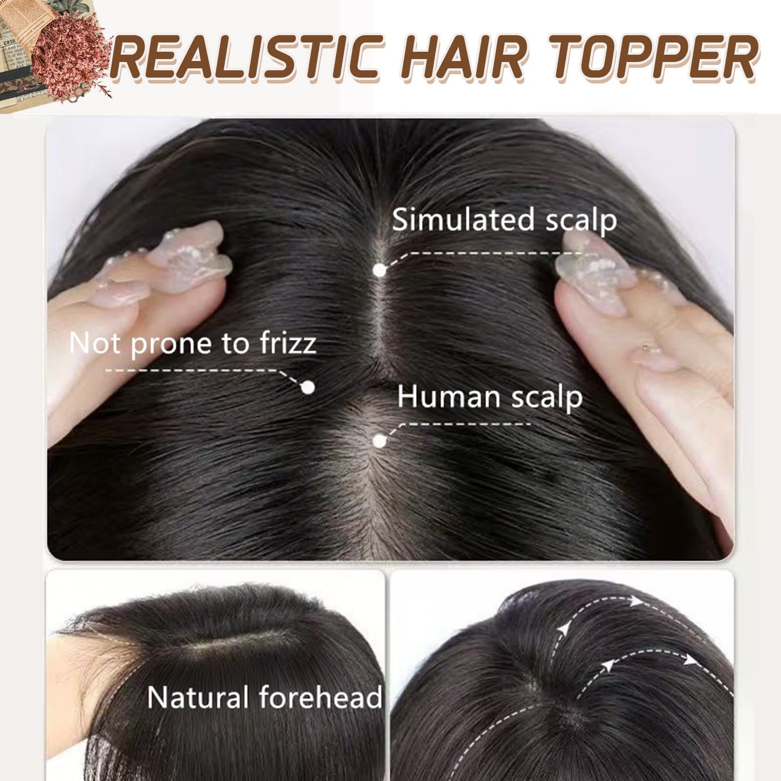 Amazon.com : Rich Choices Hair Toppers for Women Real Human  display picture 2