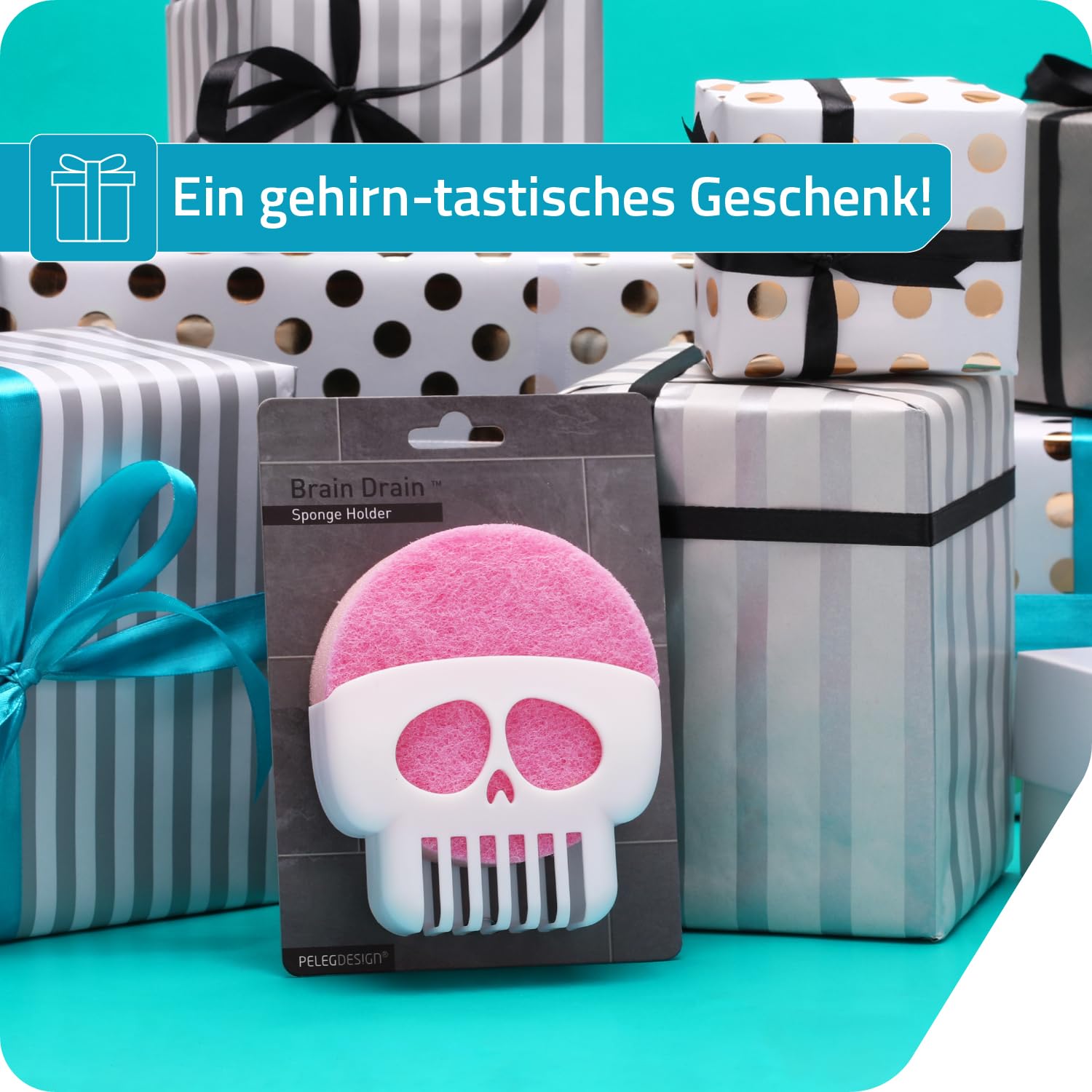 Schwammhalter für die Küchenspüle, Edelstahl-Spülbecken-Organizer