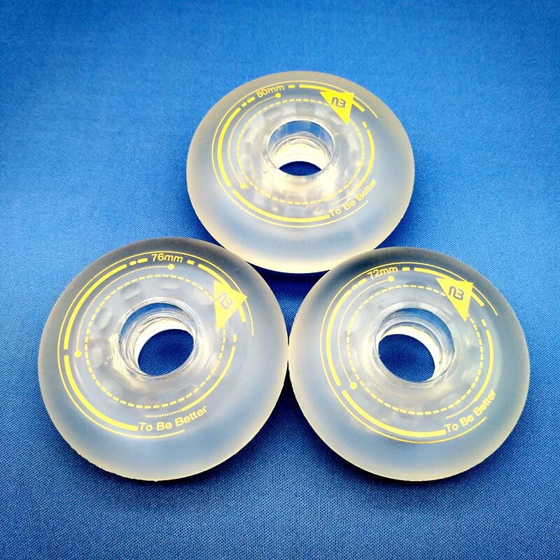 Lumineux Skateboard Roues 8 pièces Roue de Patin à roulettes Roue en Ligne Anti-Friction 90A Roue de freinage matériau Transparent
