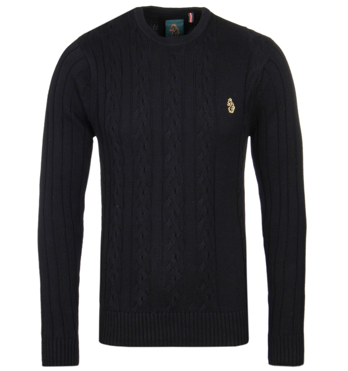 LUKE 1977 Mens Morden Long Sleeve Crew Neck Jumper (XL, Black)