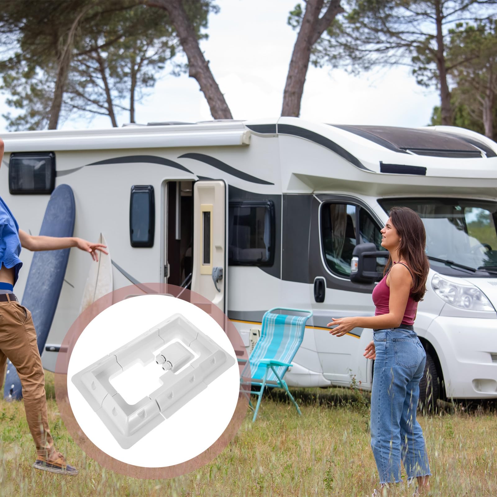 Kit Staffe di Montaggio per Pannelli Solari per Yacht e Camper, Struttura Robusta in Abs Bianco, Installazione Facile senza Trapano, Design Moderno ed Elegante