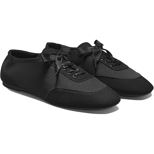 VIVIAIA Cristina Square Toe Smooth Satin Fabric Lace-Up Derby Flats