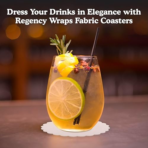 Miniatura 10 de Regency Wraps Fundas de tela desechables absorbentes para las bases de los anteojos con tallo 425 pulgadas paquete de 12 color blanco