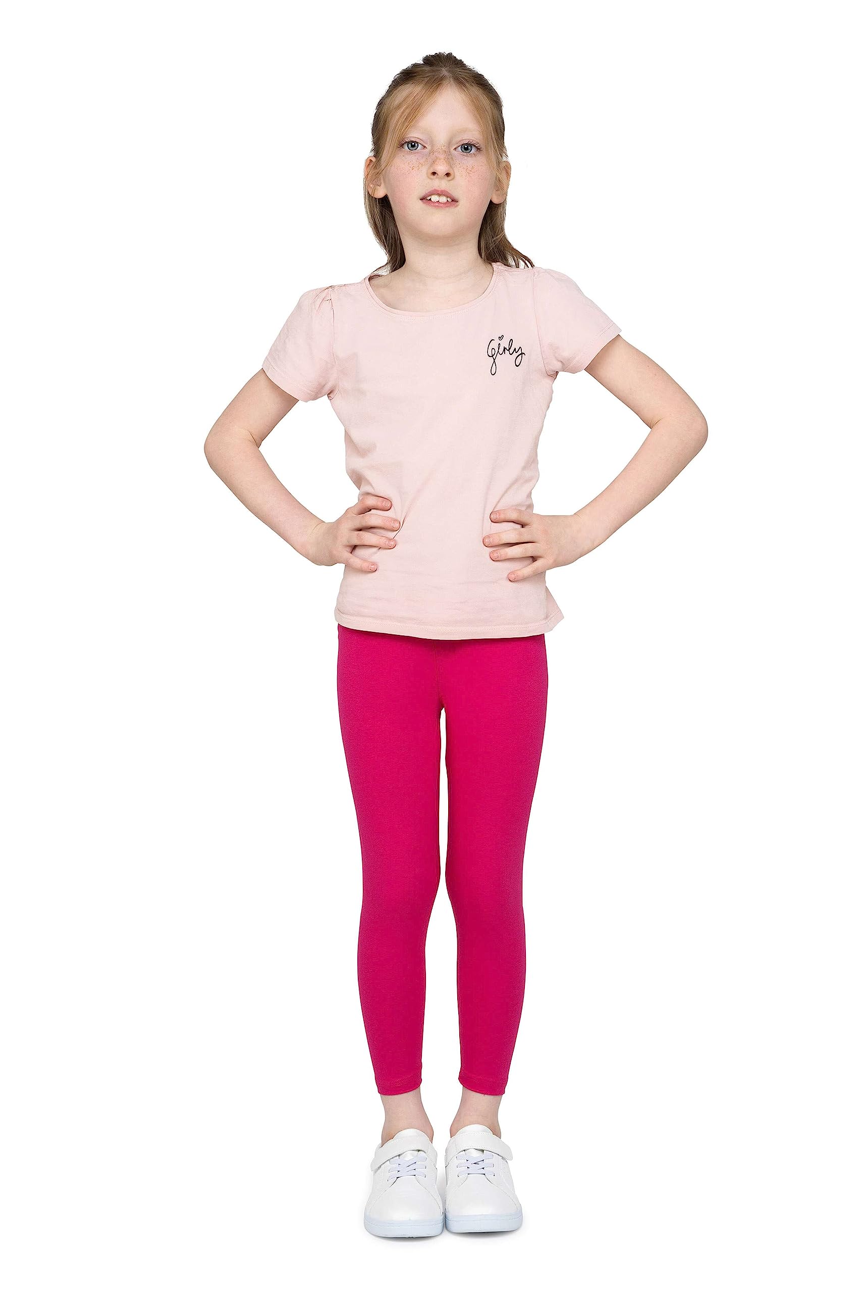 infatti Leggings in Cotone per Bambina, Pantaloni Morbidi e Comodi per Bambini, Allenamento Casual, Stile Elegante, Abbigliamento Basic Zoe