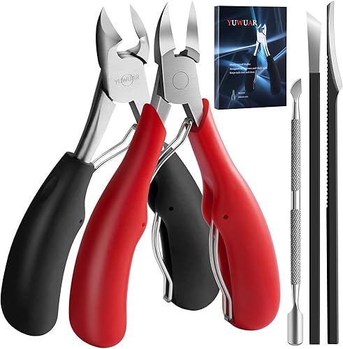 Cortaúñas de pies para uñas gruesas, cortaúñas de pies para uñas encarnadas, cortaúñas de alta resistencia para hombres y mujeres, herramientas