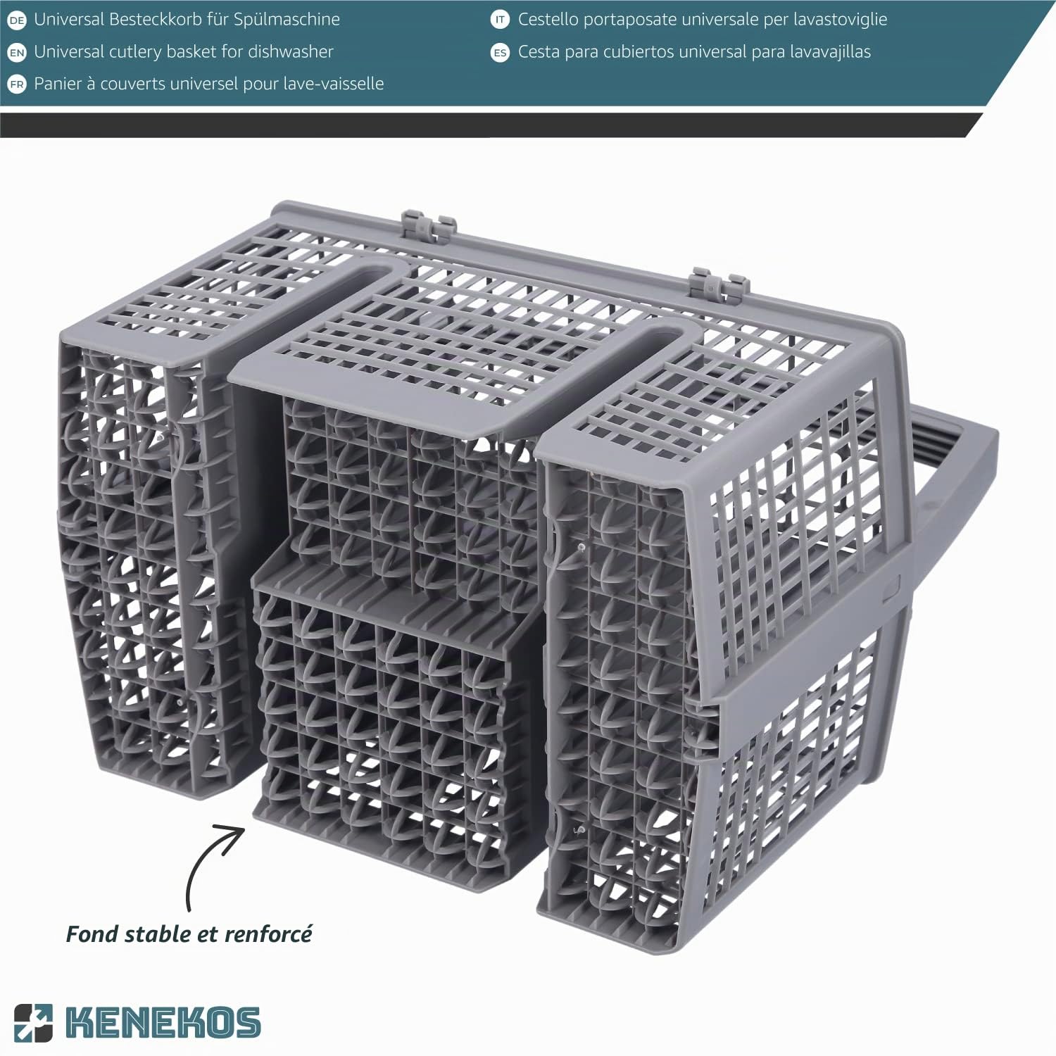 Kenekos - Panier à couverts pour lave-vaisselle compatible avec Siemens SZ73100 / 11018806, Bosch SMZ5100/00743503, Neff Z7863X0 - Accessoires pour lave-vaisselle - plastique indéformable