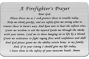 WSNANG Firefighter's Prayer Metal Wallet Insert Card - A Pocket-Sized Guardian for Brave Firefighters