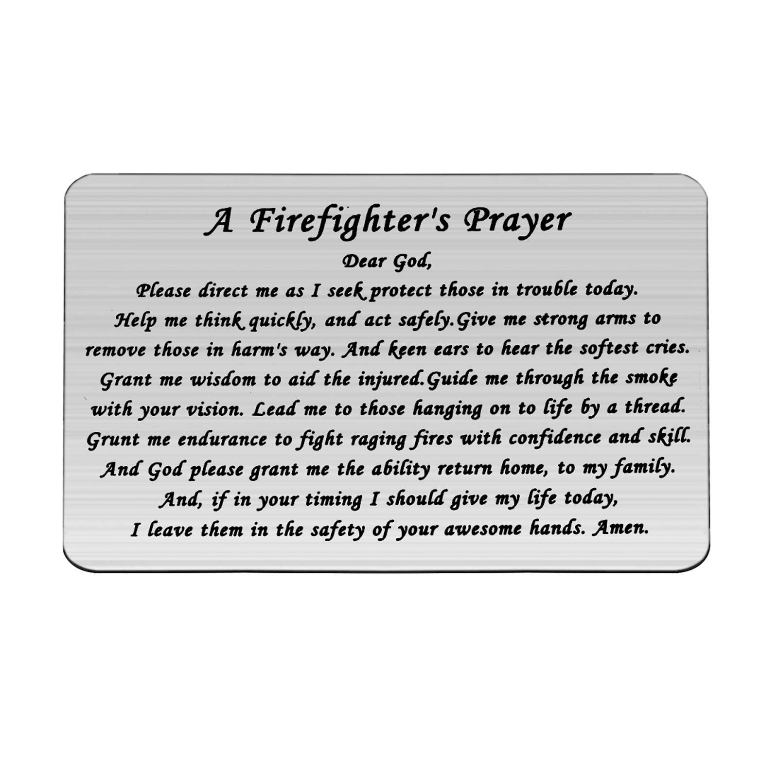 Amazon.com: WSNANG Firefighter's Prayer Metal Wallet Insert Card Military Jewelry Gifts for Firefighter Hero Fireman Graduation Gift (Firefighter's Prayer WC) : Clothing, Shoes & Jewelry amazon-com-wsnang-firefighter-s-prayer-metal-wallet-insert-card-military-jewelry-gifts-for-firefighter-hero-fireman-graduation-gift-firefighter-s-prayer-wc-clothing-shoes-jewelry