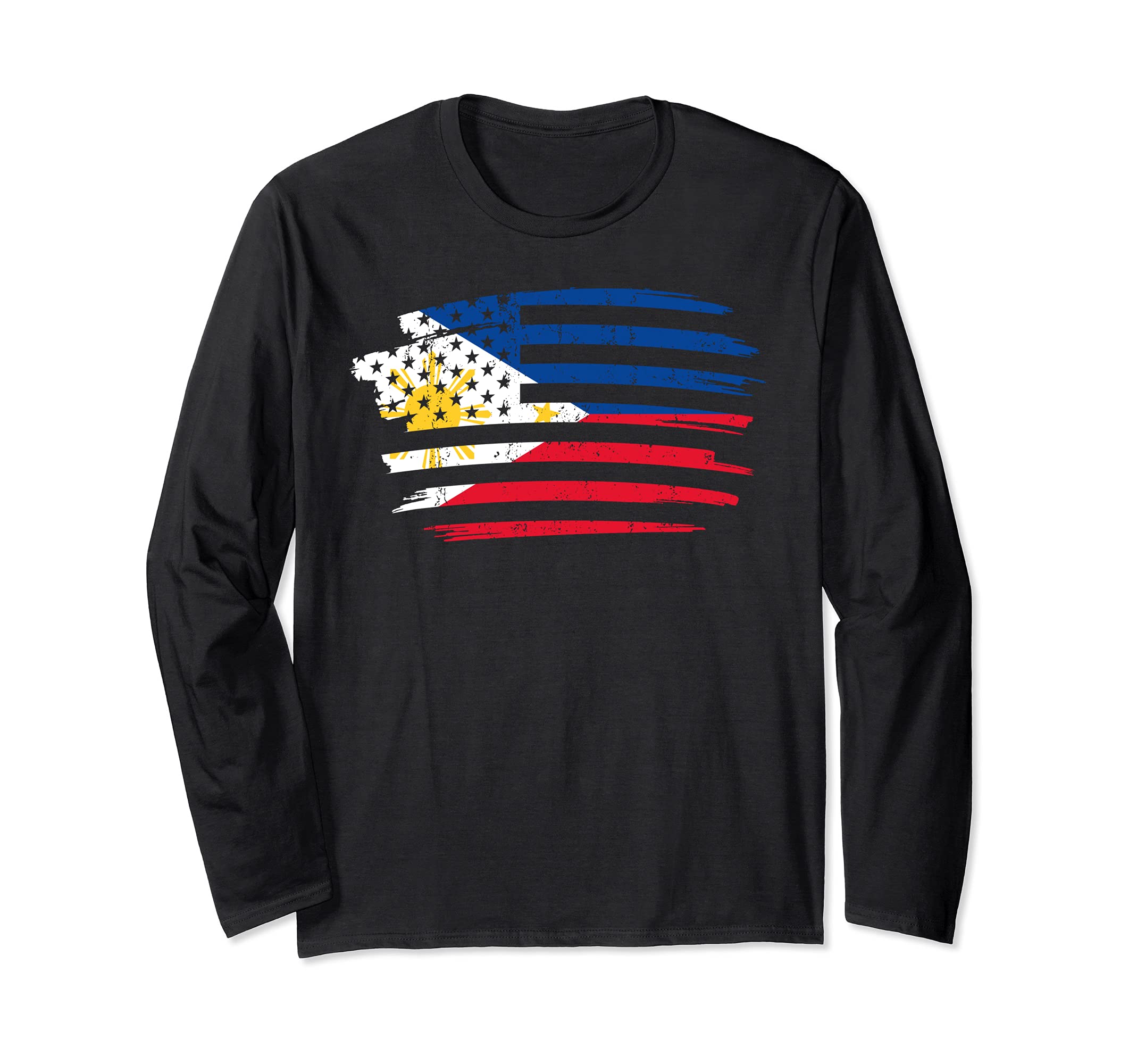Philippines US Flag American Filipino  Pride  Philippines Long Sleeve T-Shirt