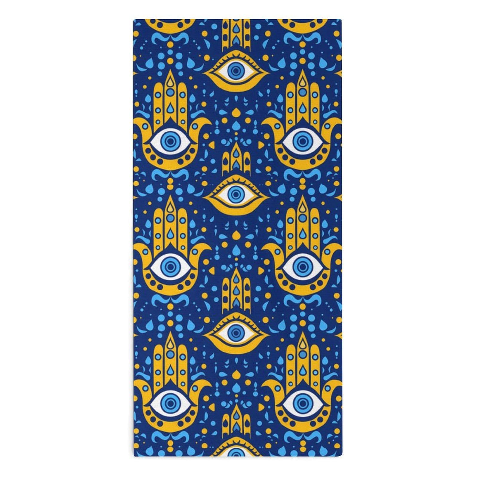 TXFBTRFSA Matiasma Evil Eye Pattern Hand Towels for Adult Face Towel Bath Beach Swim Accessories