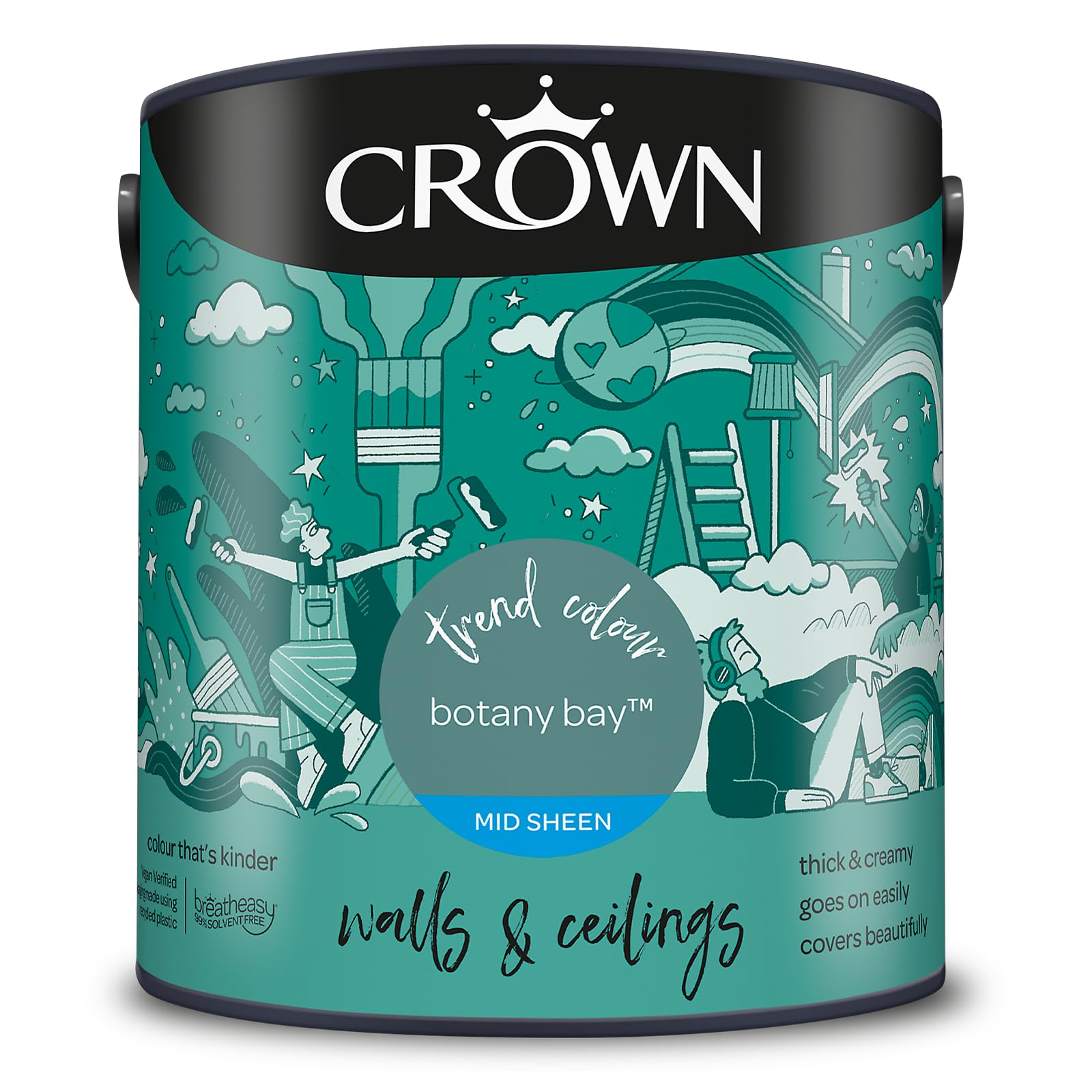 Crown Botany Bay® 2.5L Walls & Ceilings Silk Emulsion