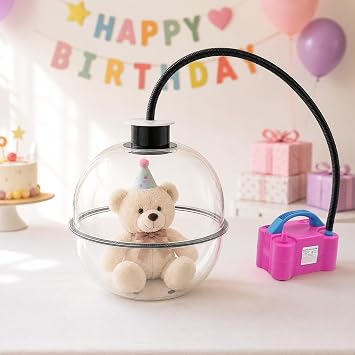15 Balloon Stuffer Machine Balloon Stuffing Machine with Electric Air Pump and Expander Tool, Wrap Gift Ball-oon Filling Kit for Wedding Christmas Birthday Party Decoration 3 Filling Ports