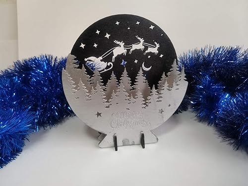 Miniatura 2 de SABA Home Decor Tarjetas de Navidad 3D de madera para regalo tarjeta de felicitación desplegable con felicitaciones personalizadas a tus amigos y