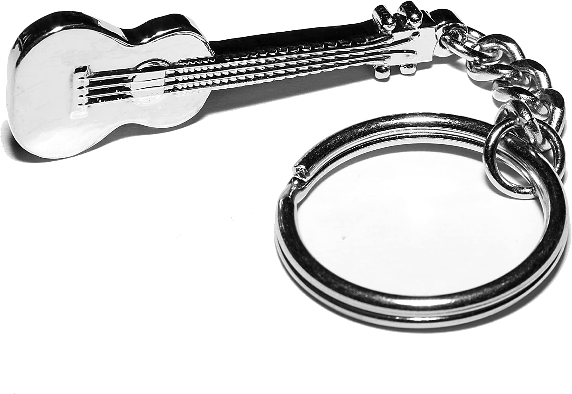 Ukulele Keyring Solid Metal. Music Gift For Uke Players