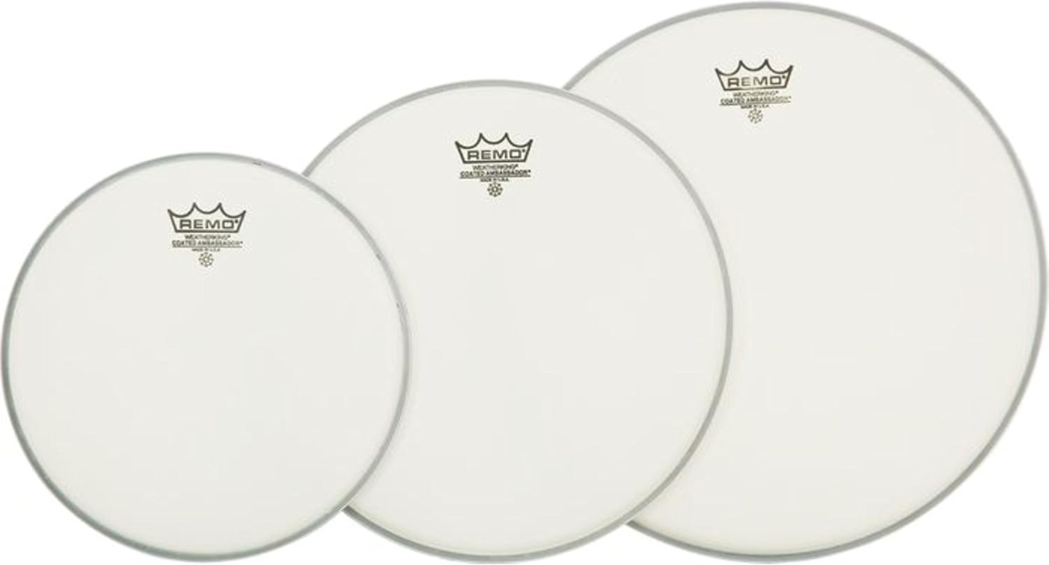 Remo drumhead Ambassador White roughened ProPack 12 inch, 13 inch, 16 inch PP-0932-BA