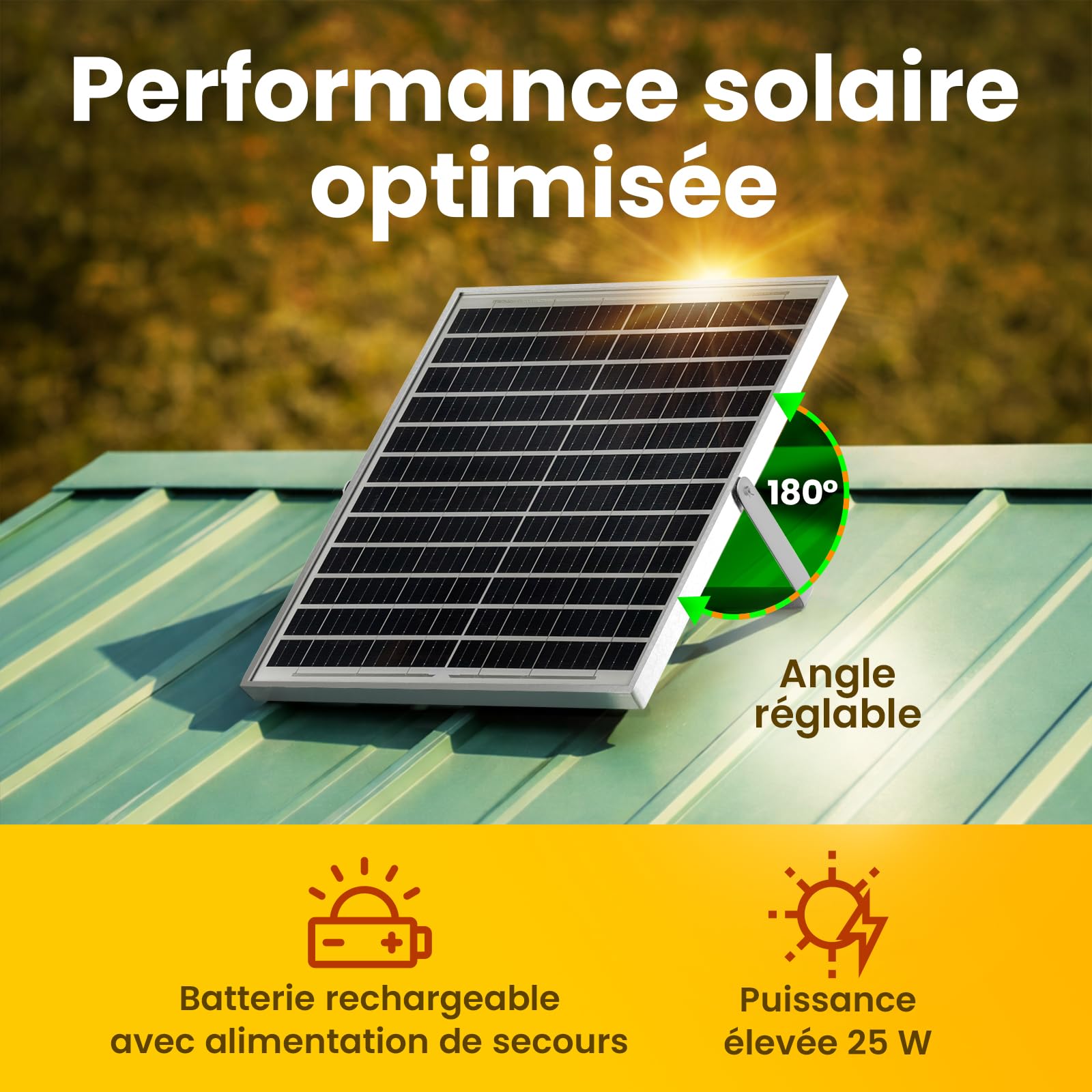 Ventilateur Solaire Poulailler Serre Double Ventilation avec Batterie Admission Extraction Air Boîtier Contrôle 3 Modes