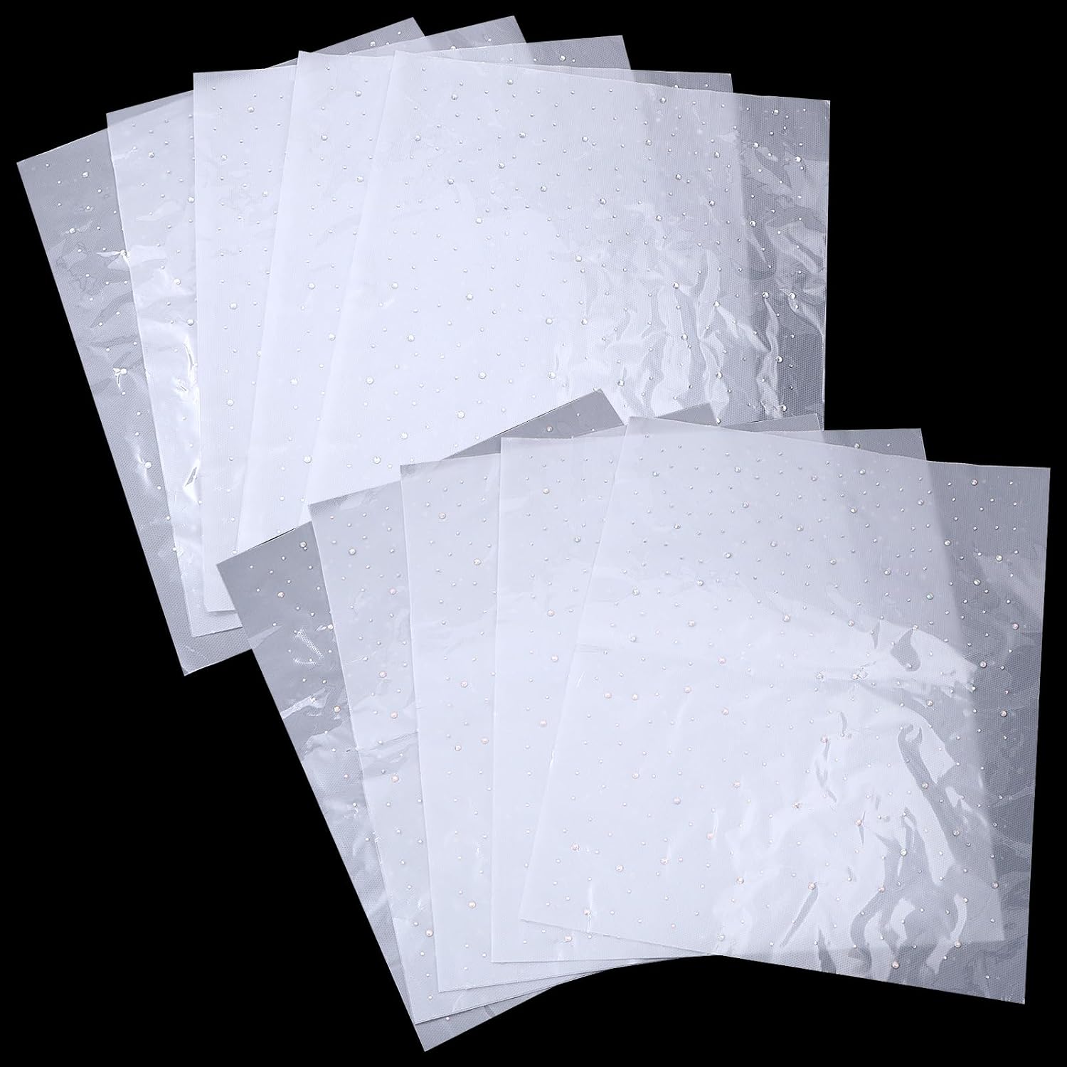 24 Sheets Iron-On Rhinestone Sheets Iron on Crystal Transfer Patches Crystal Transfer Glitter Hot-Fix Rhinestone Appliques Hot Melt Patches for Clothing Craft DIY Craft