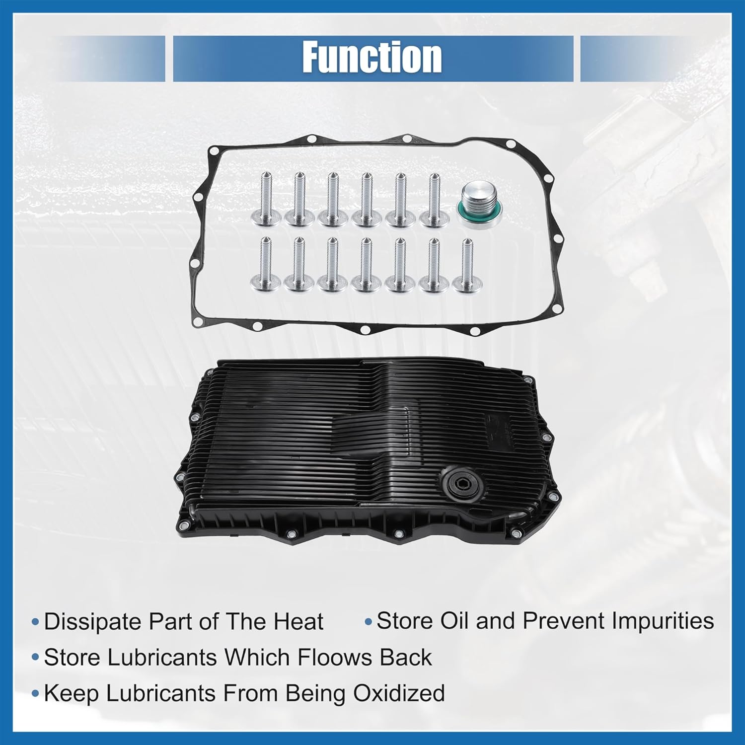 1 Set Transmission Oil Pan Replacement No.68225344AA with Bolts for Chrysler 300 2013-2021 for Dodge Charger Item Replacement