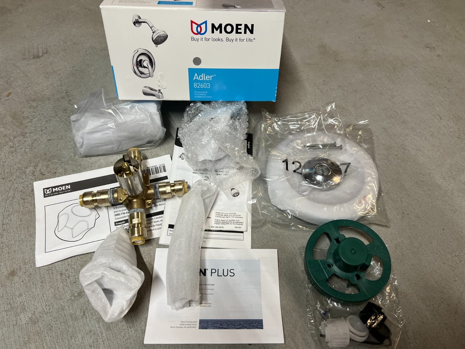 Moen 82603 Tub & Shower Adler 1Handle 4Spray Tub and