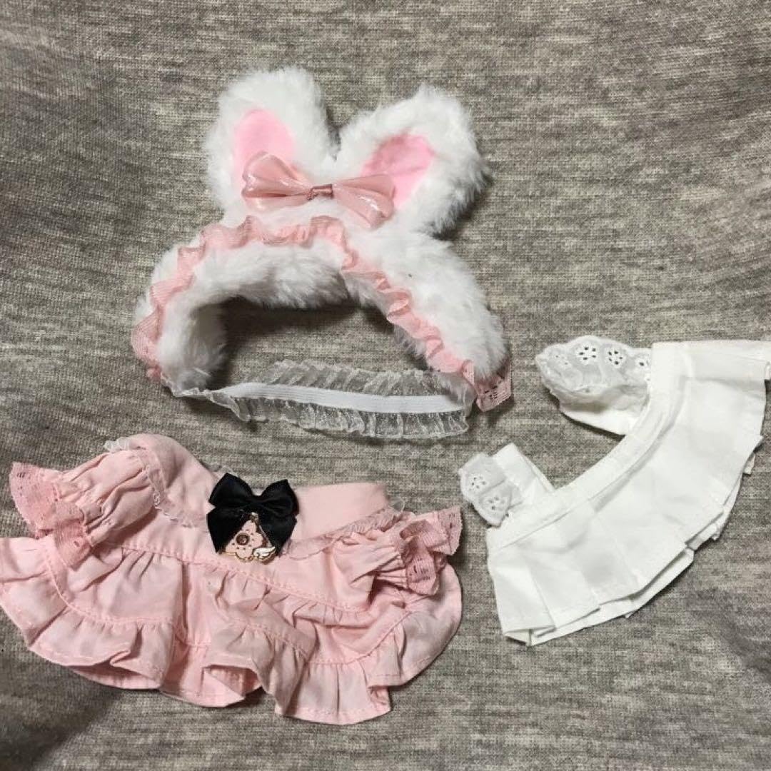 Amazon.co.jp: ぬいぐるみ服20cm ぬい活 ぬい服 うさぎ メイド ピンク
