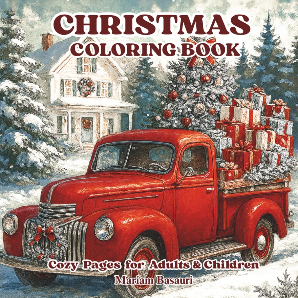 Chirstmas Coloring Book: Cozy Pages for Adults & Children