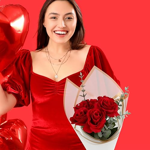 Miniatura 6 de FUHITIM 20 Hojas de Papel de Envoltura de Flores - Papel de Envoltura de Ramo Floral Impermeable, Papel de Embalaje para Suministros de Floristería