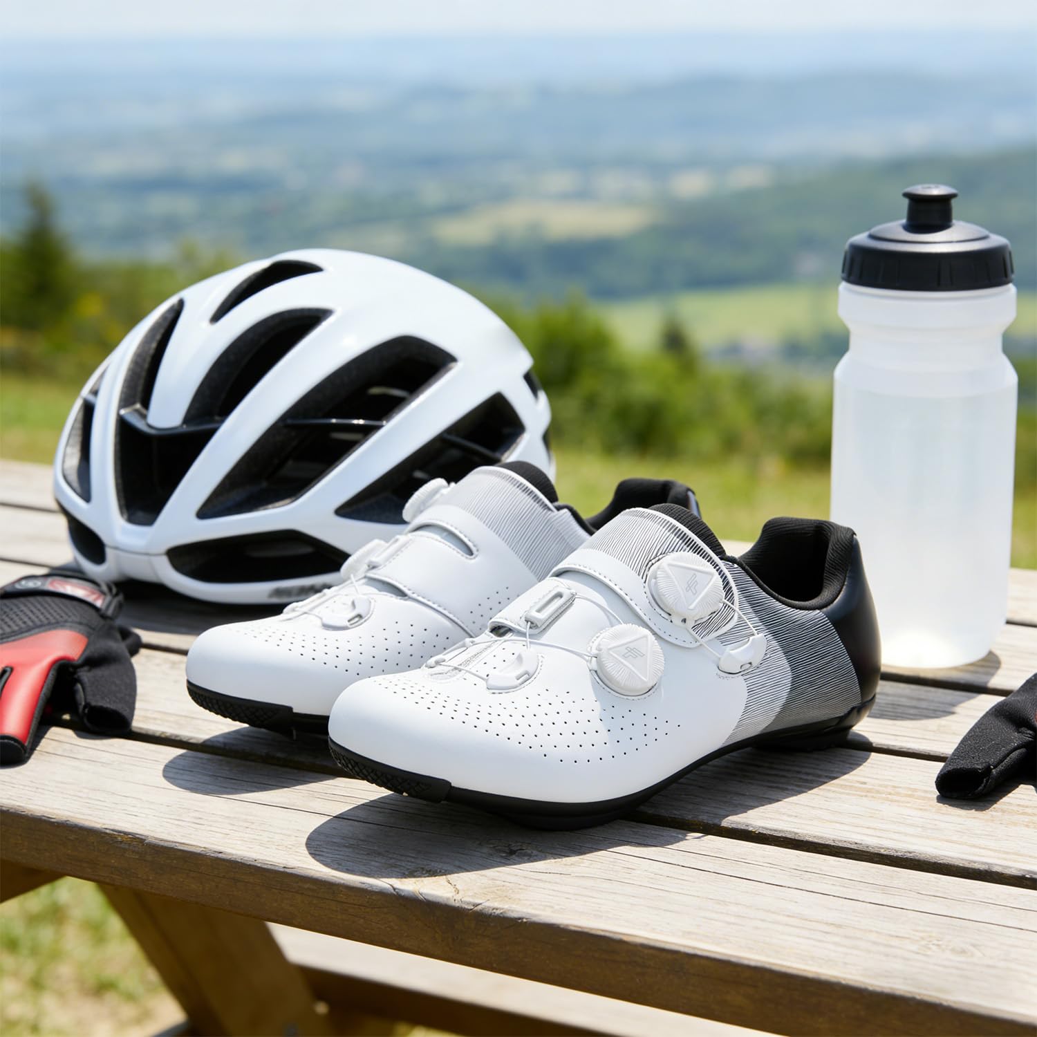 Herren Road Fahrradschuhe kompatibel mit KEO Pedalen,Unisex Radschuhe kompatible Installation SPD-SL/Peloton Cleats