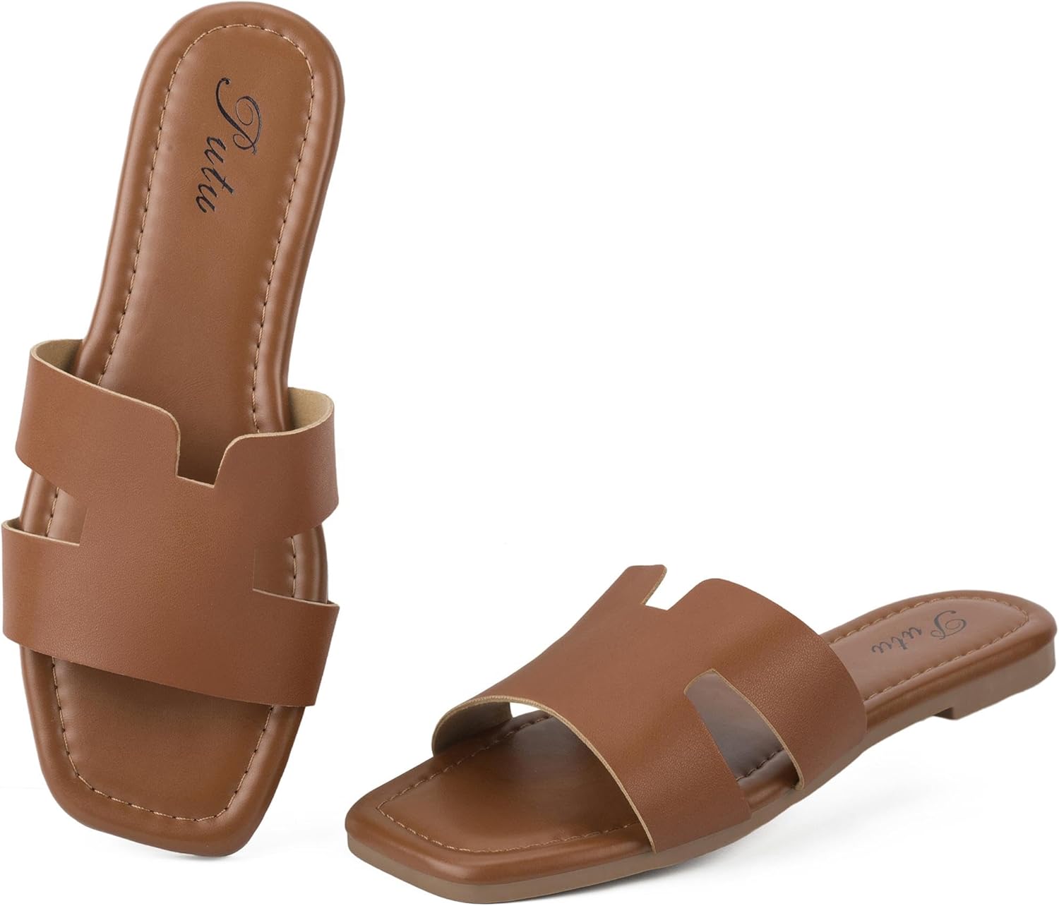 Putu Women's Flat Sandals Summer Sandals Cute Slide Sandals - Image 6