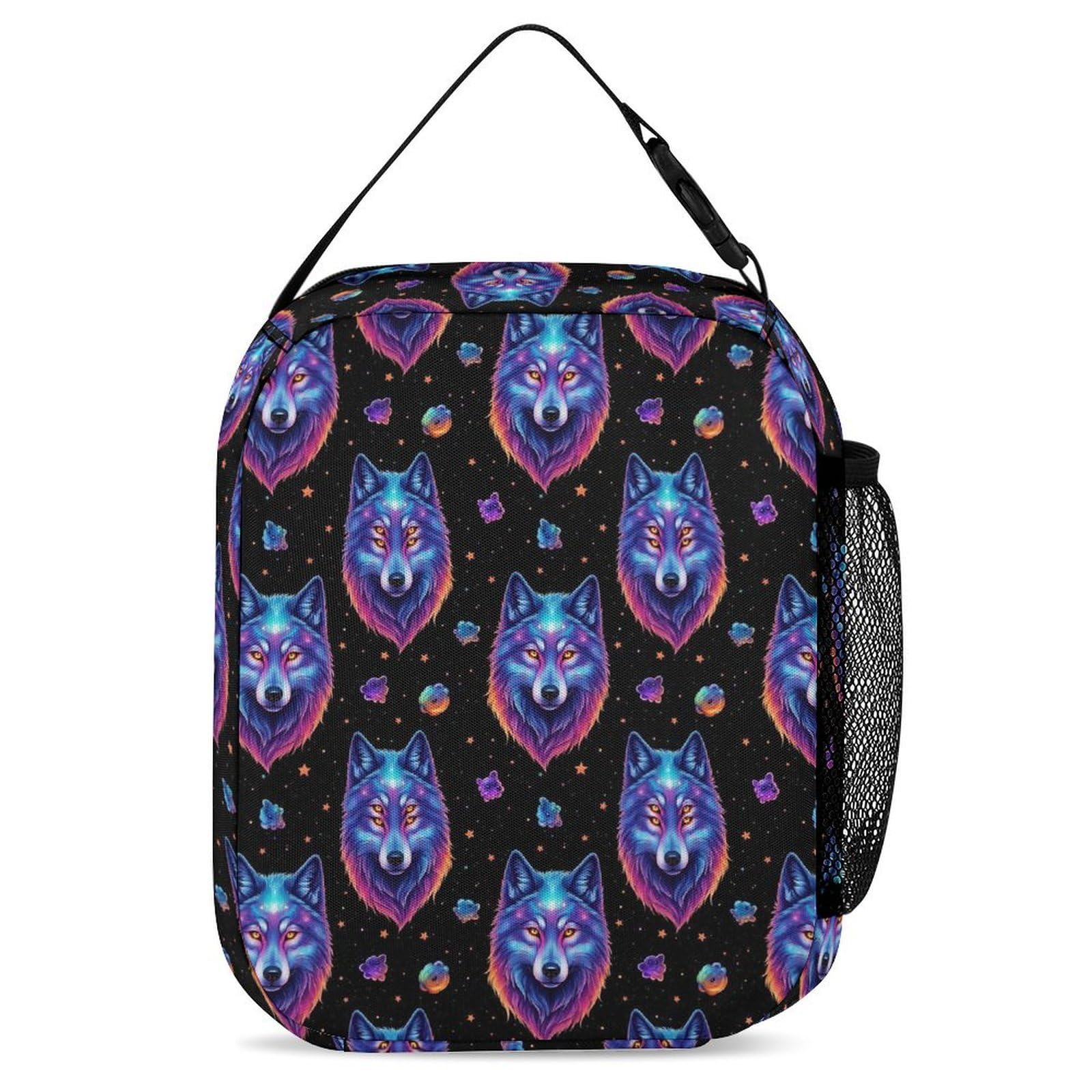 Ensemble sac à dos de voyage avec sac à lunch et trousse de maquillage Galaxy Wolf (2) Boîte et rangement
