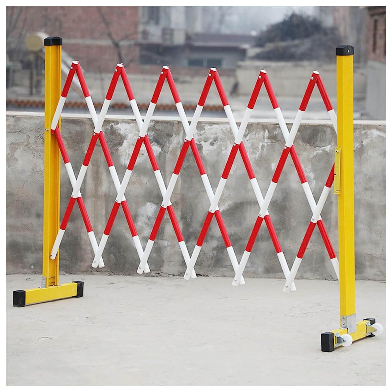 WQPMNYG Security Barrier,Retractable Traffic Guardrail | Movable Safety Fence | Foldable Isolation Barrier for Construction & Maintenance | Road Control (L300cm/9.8ft)