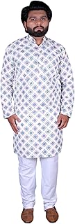 yuvina fashion Men Printed Kurta Pajaama Multicolour-picture-25