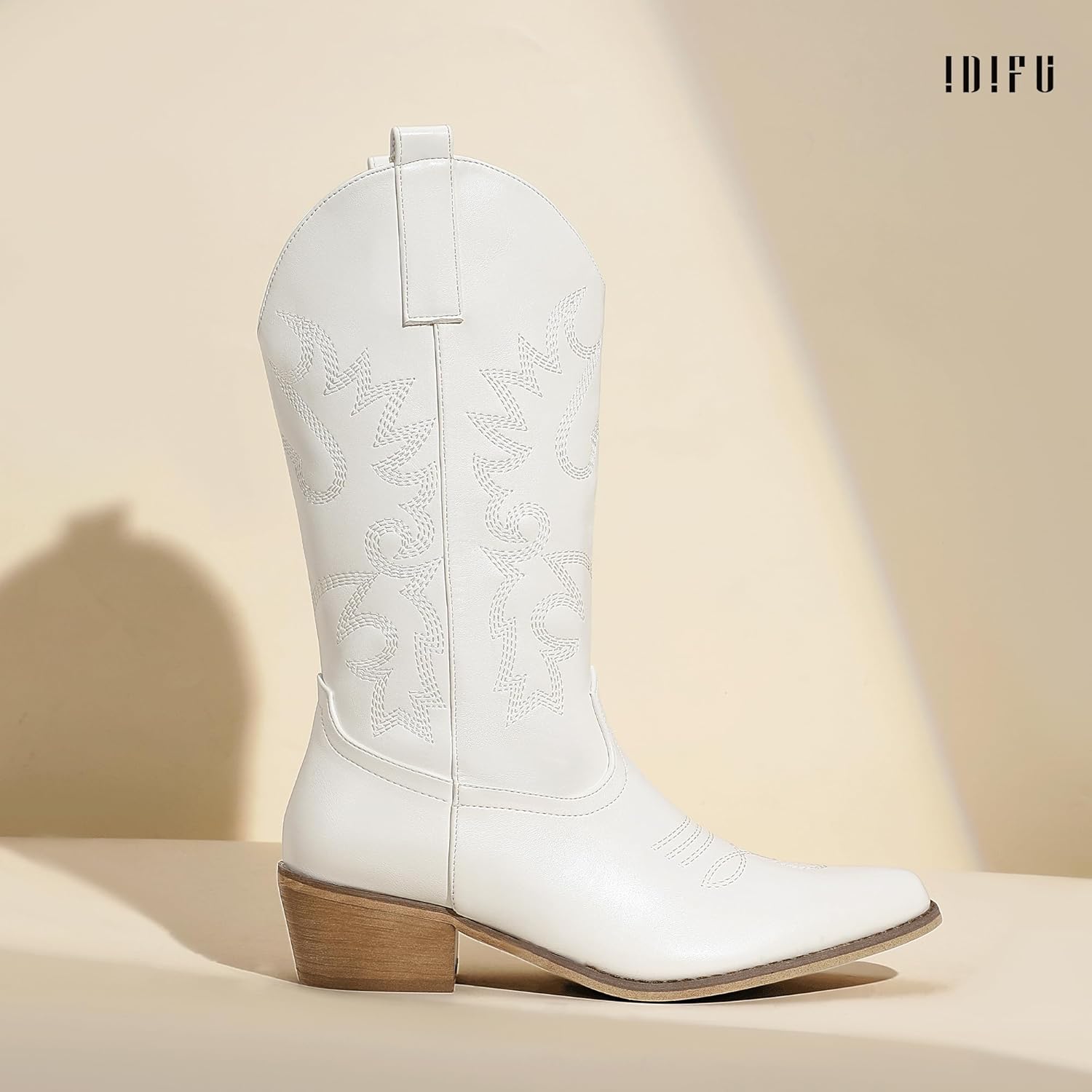 IDIFU Women's Cowboy Boots for Women Cowgirl Western Mid Calf... - Picture 66 of 72