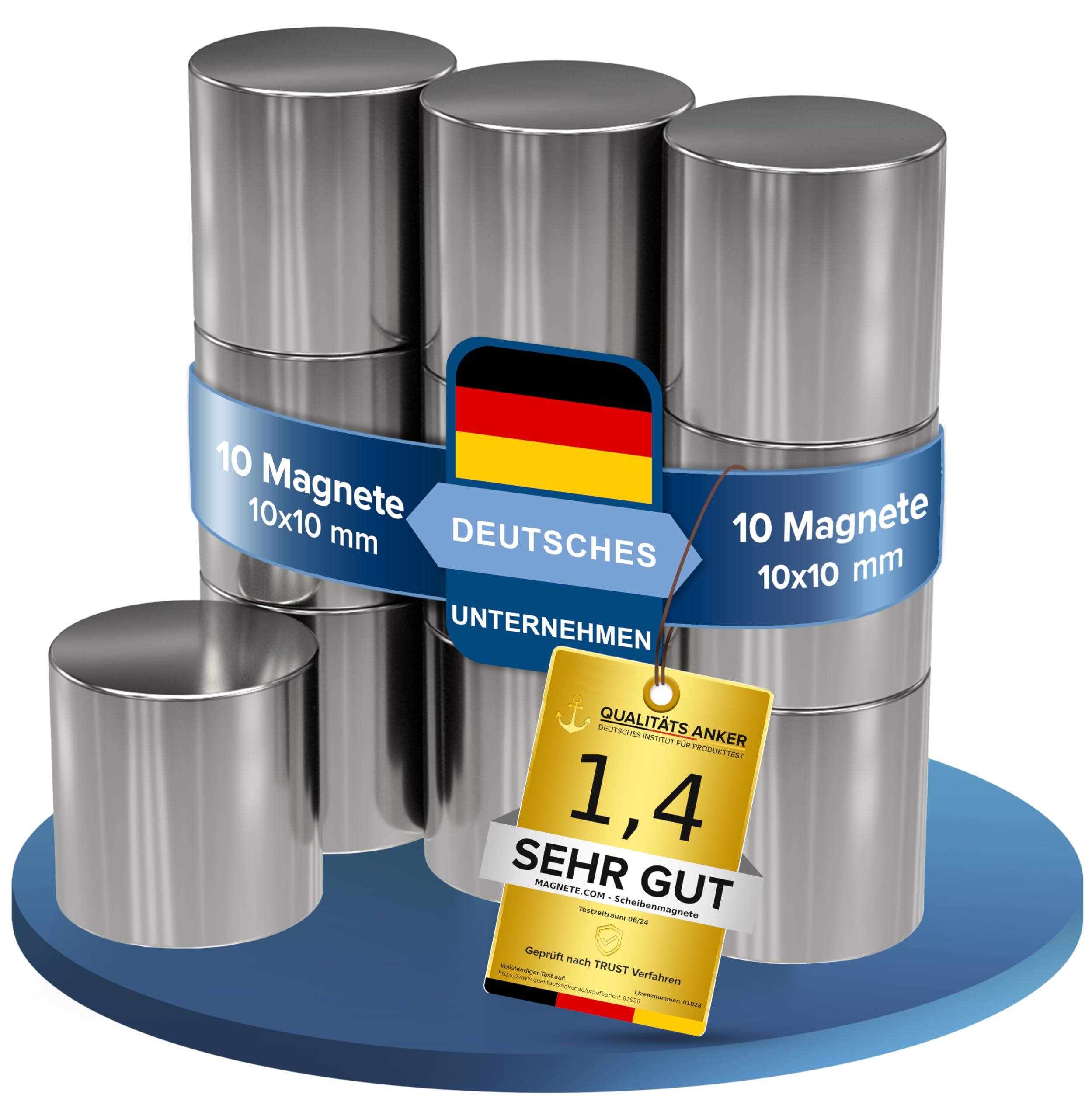 10 Magneti Al Neodimio Extra Forti - 18x3mm, Forza 4kg, Argento, Per Lavagna, Frigorifero O Hobby - Foto 13