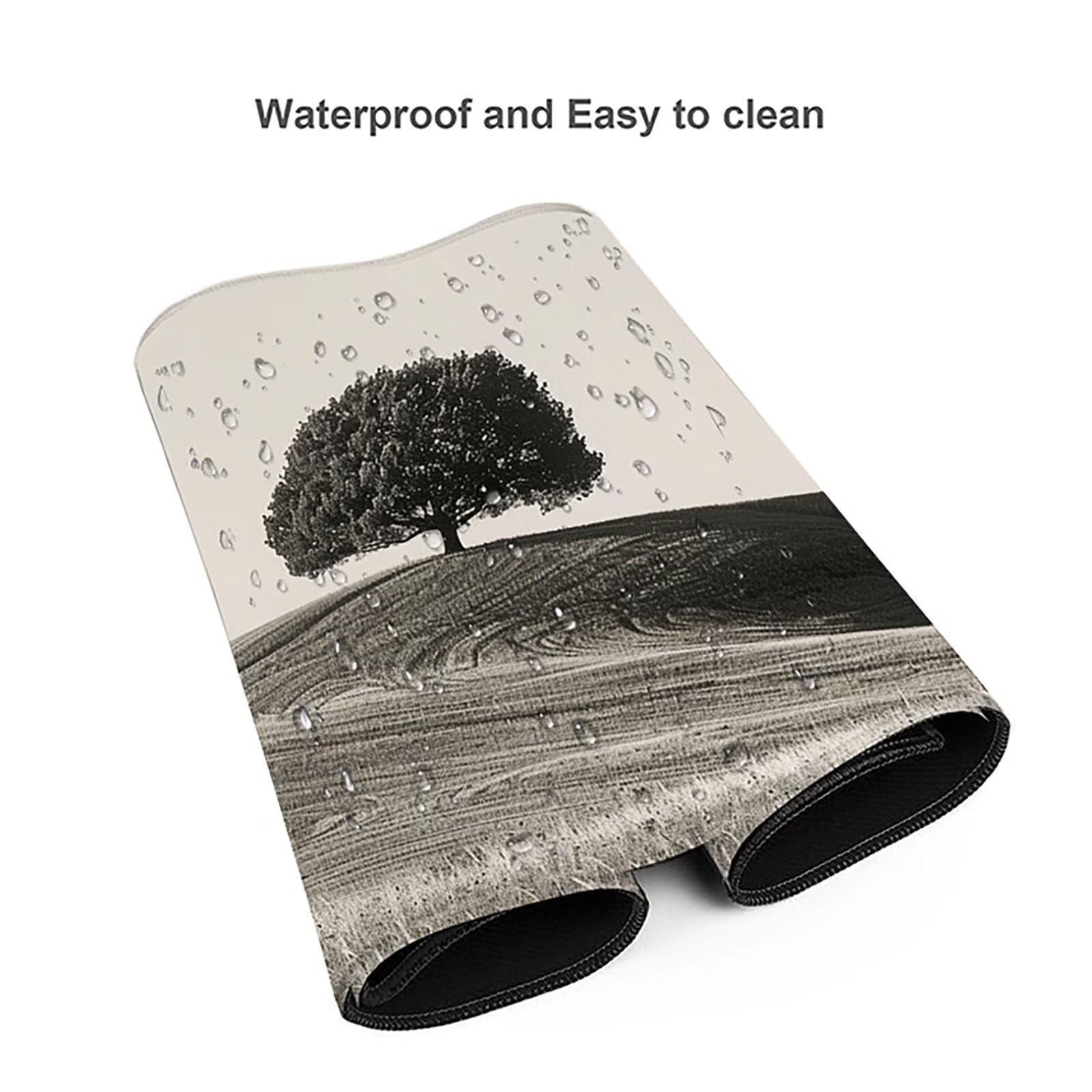 áRbol Alfombrilla Ratón Gaming XXL 1500 x 800 mm, Alfombrilla Gaming Negro Mousepad con Base de Goma Antideslizante, Impermeable Desk Mat para Teclado y Raton, Accesorios Gaming Regalos de Hombre E-R