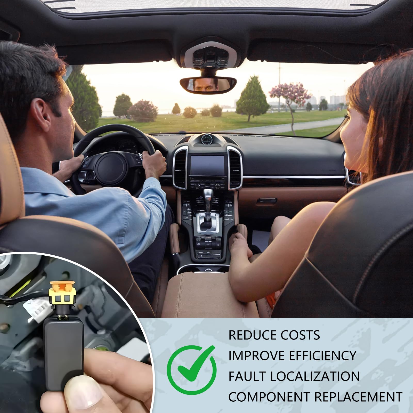 TaimeiMao Kit Simulatore Airbag SRS, Adattatore di Diagnostica Universale per Test del Sistema Airbag - Strumento per Diagnostica Veicolo Sicura