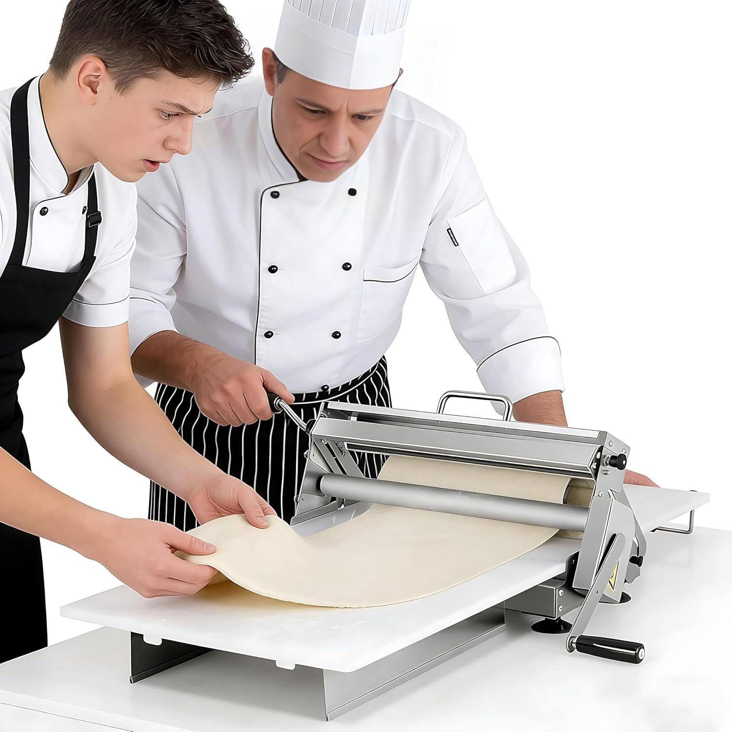 Máquina laminadora de masa de hojaldre plegable para repostería casera