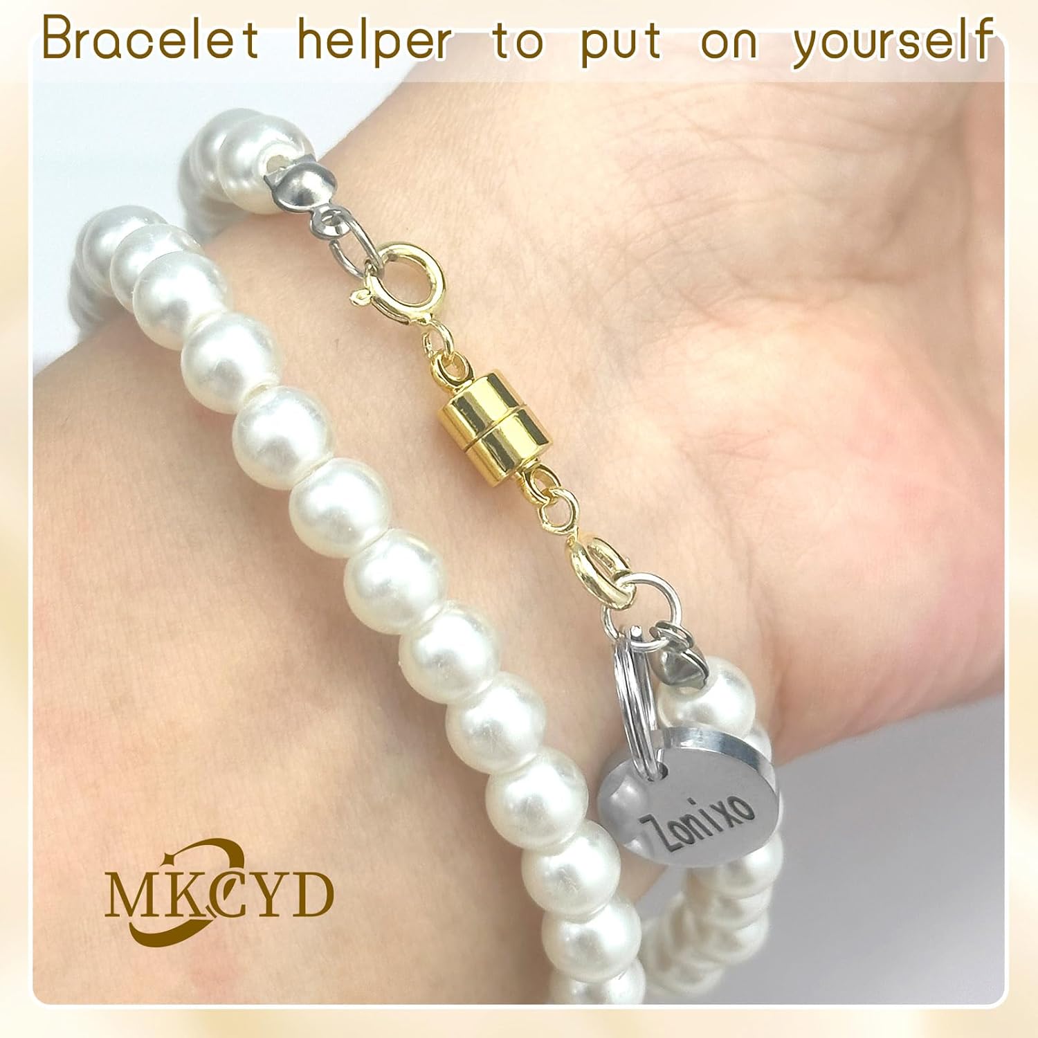 Double Magnetic Necklace Clasps and Closures, Necklace Extenders for Women, 14K Gold and Silver Magnetic Jewelry Clasps for Bracelets - Image 4