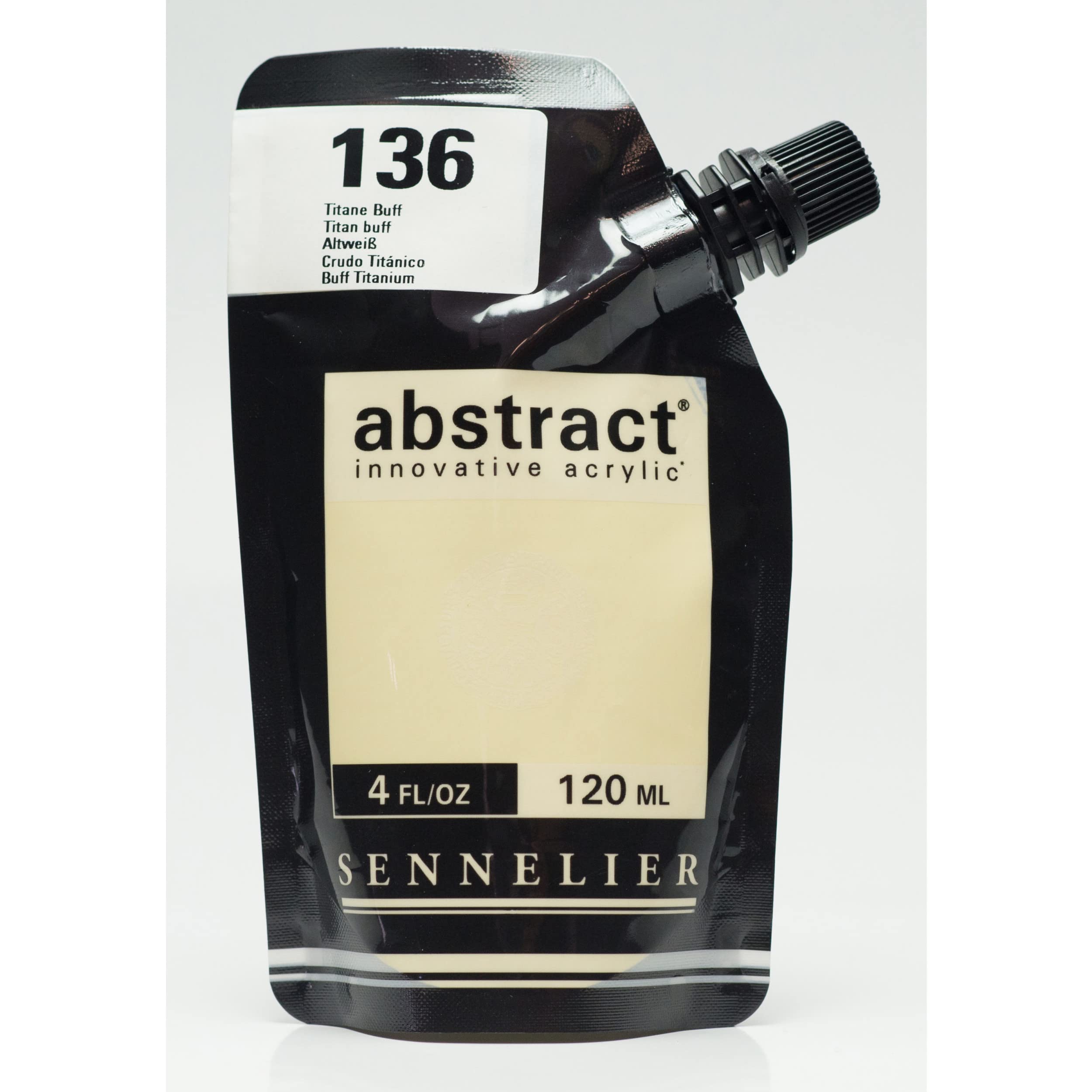 Sennelier Titanium Buff Abstract Acrylic Paint Pouches 120Ml Buff Titanium 136