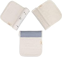 Vista 6 de Crane Baby Paños de muselina para bebé, paño ligero y absorbente para eructos, medusas de vida marina, juego de 3, 7" x 20", esenciales para bebé