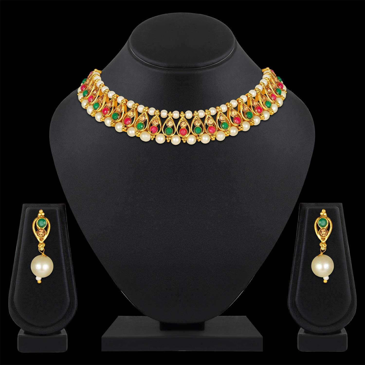 Choker Traditional Pearl Necklace Set