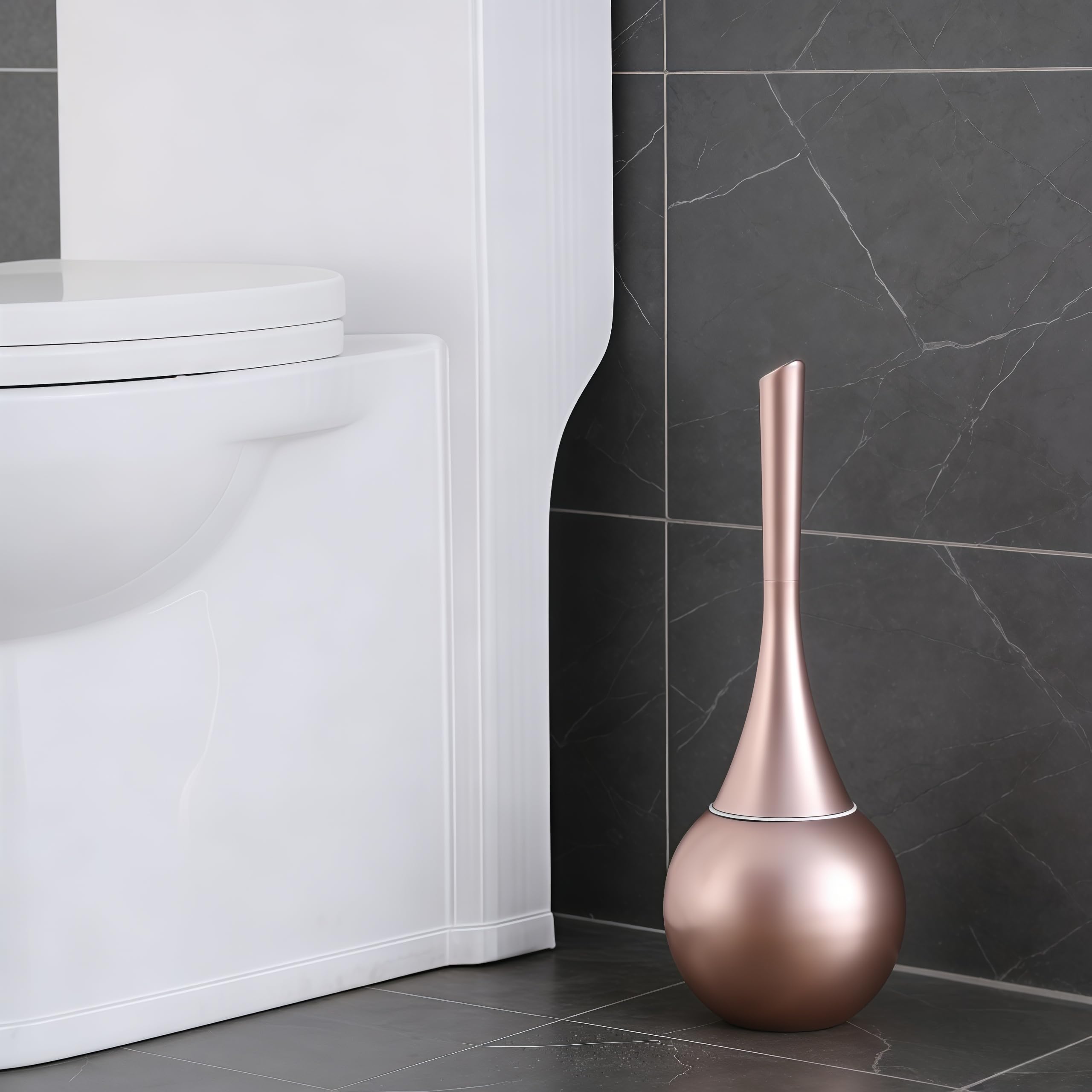 Set scopino for WC in plastica ABS e acciaio inossidabile
