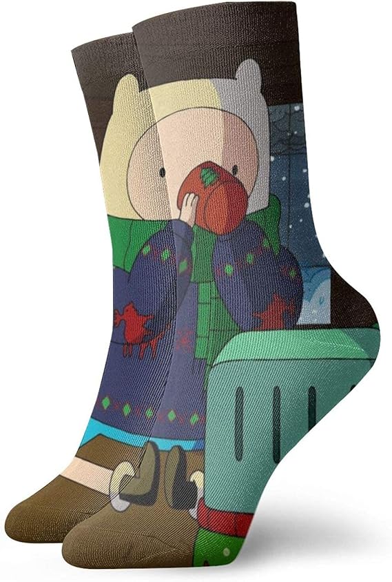 Adventure Time Socks Lightweight WearResistant High Warm For Unisex Novelty Sport Skiing
