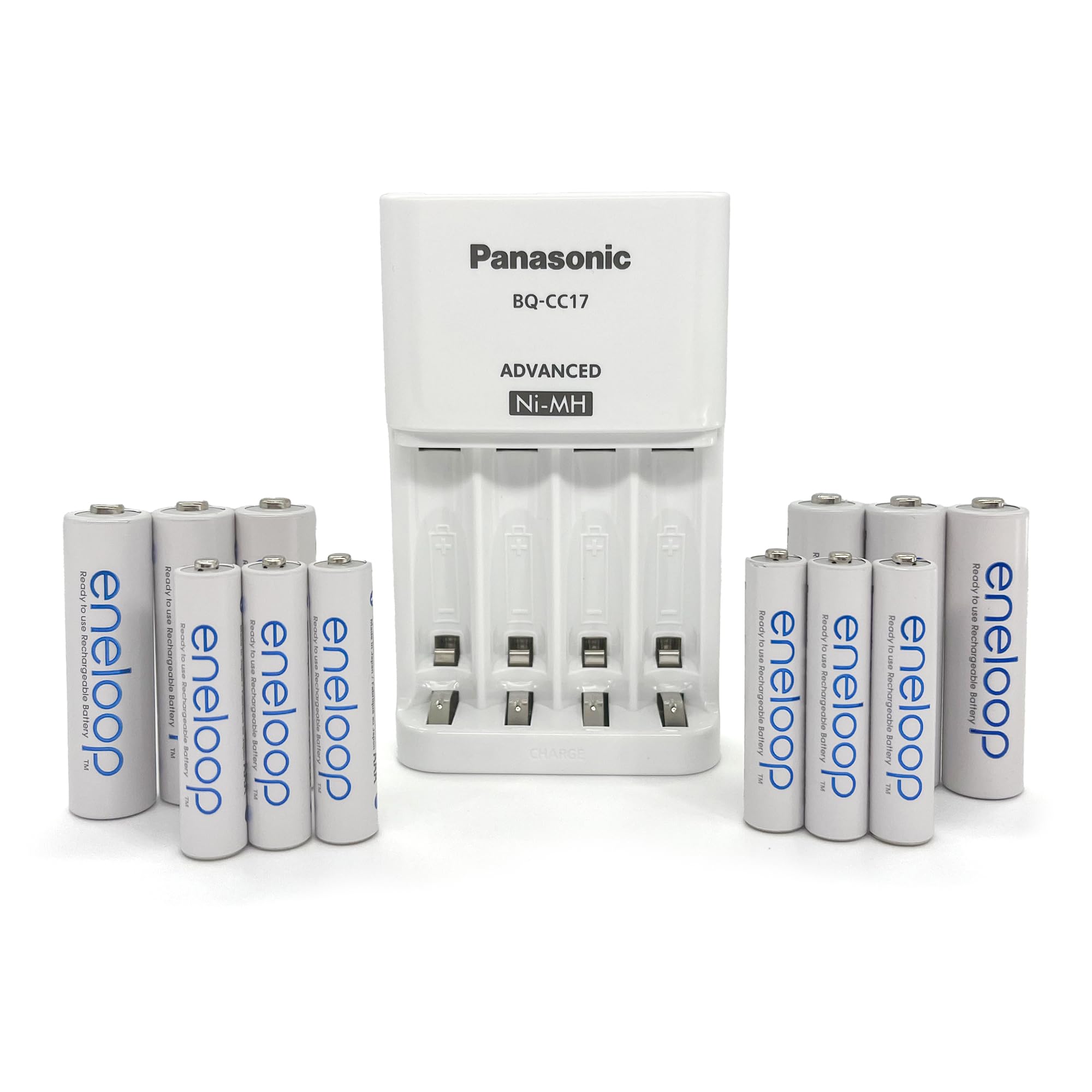Eneloop Panasonic K-KJ17MBS66A Power Pack; 6AA, 6AAA Rechargeable Batteries and Advanced CC17 Battery Charger