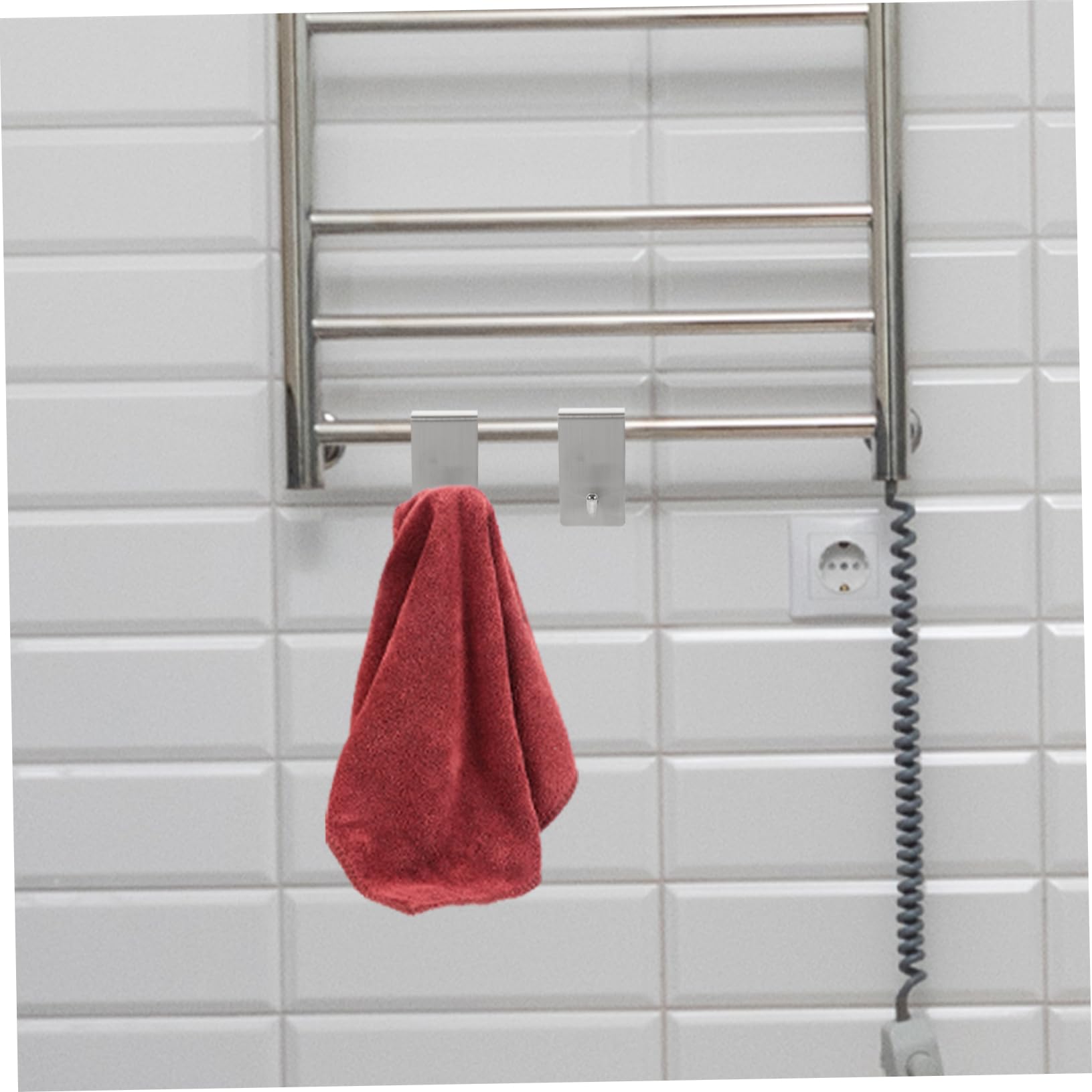 Uonlytech 5piezas Gancho De Puerta De Acero Inoxidable Para Baño Colgador Sin Perforación Para Toallas Diseño Elegante y Resistente Para Armarios y Closets