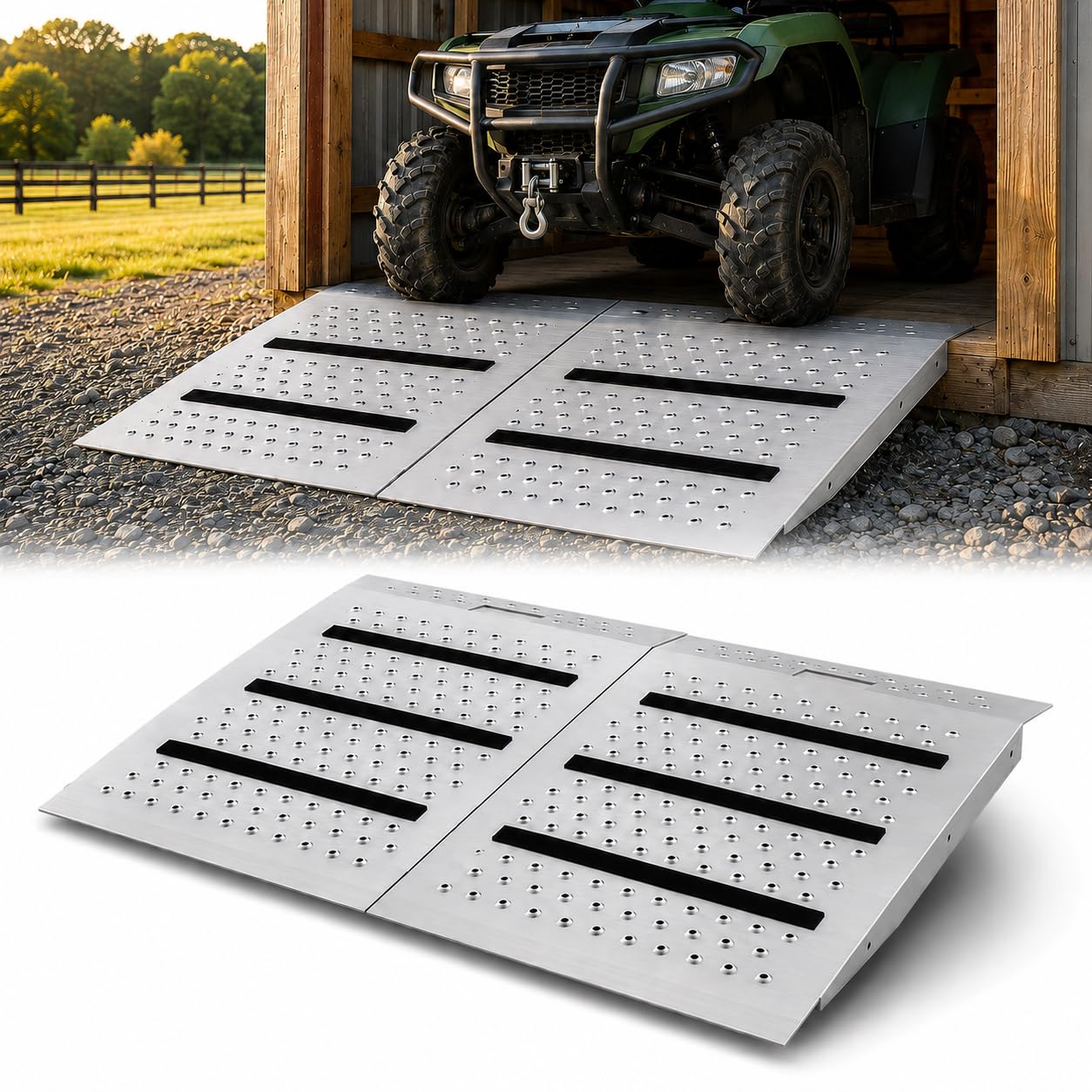 Heavy Duty Shed Ramps - 1500 LBS, Anti-Slip -7
