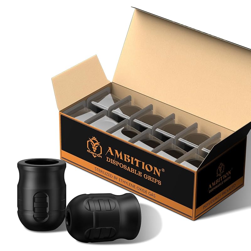 Ambition Mars-U E1 Pegas descartáveis para tatuagem, 12 unidades, 42 mm, com sistema de ajuste Click, compatíveis com máquinas Mars-U, Seher e Paco